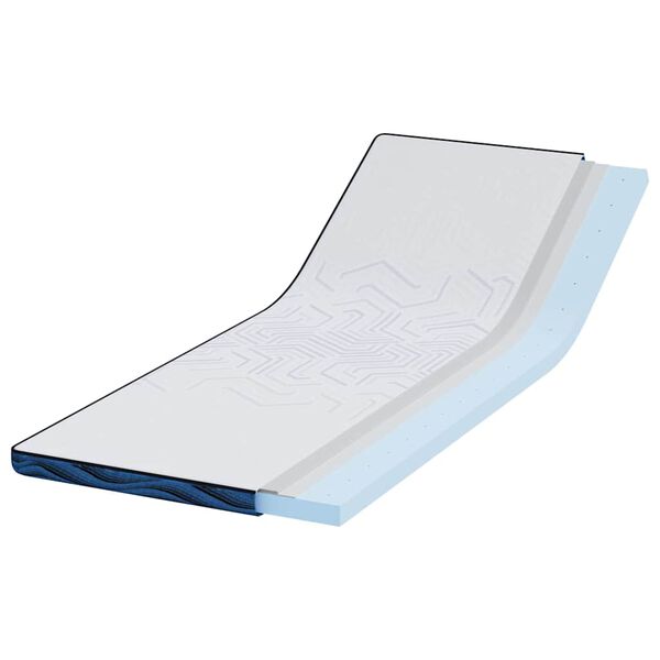 vidaXL Madras topper Hvid 80 x 200 cm Jacquard stof