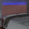 vidaXL sengegavl med LED-lys 180x5x118/128 cm fl&oslash;jl lyser&oslash;d