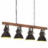 vidaXL industriel loftlampe E27 mangotr&aelig; sort