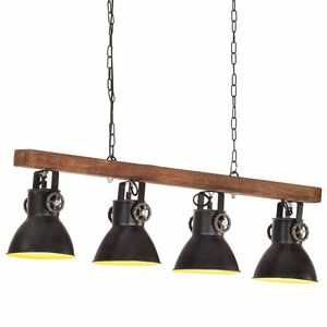 vidaXL industriel loftlampe E27 mangotr&aelig; sort