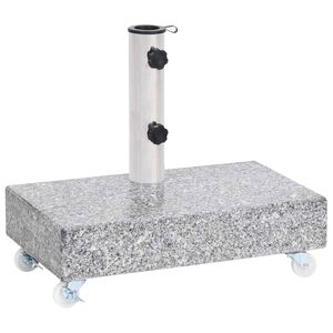 vidaXL parasolfod 45x25x8,3 cm granit lysegr&aring;