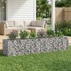 vidaXL Gabion h&oslash;jbed 2 pcs S&oslash;lv 260 x 60 x 55 cm Galvaniseret st&aring;l