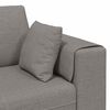 vidaXL Sofa med pude 3 pcs Gr&aring;brun Stof