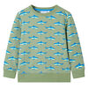 Sweatshirt til b&oslash;rn str. 116 lys kakifarve