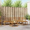 vidaXL Udend&oslash;rs sofagruppe 5 Stk Naturfarvet Massivt Akacietr&aelig;