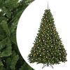 vidaXL Kunstigt juletr&aelig; lysegr&oslash;nt med julekugle 270 cm 600 LED'er