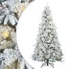 vidaXL Kunstigt Hinged Juletr&aelig; med 300 LED'er Hvid 210 cm PE og PVC