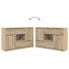 vidaXL Sideboard med skuffe Sonoma eg 100 x 30 x 65,6 Konstrueret tr&aelig;
