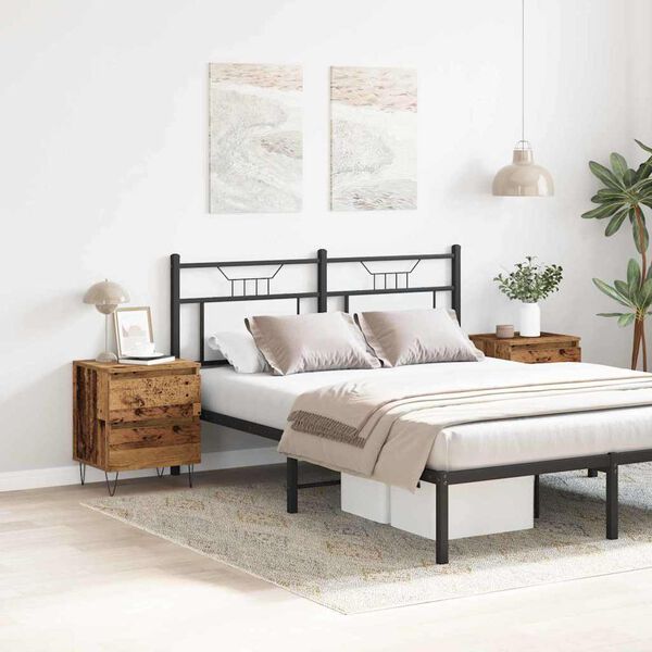 vidaXL Natskab 2 pcs Gammelt tr&aelig; 40 x 35 x 50 cm Konstrueret tr&aelig;