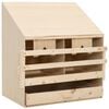 vidaXL rugekasse 2 rum 63 x 40 x 65 cm massivt fyrretr&aelig;