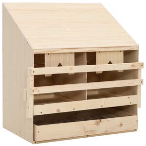 vidaXL rugekasse 2 rum 63 x 40 x 65 cm massivt fyrretr&aelig;