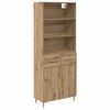 vidaXL Highboard Artisan Egetr&aelig; 69,5 x 34 x 180 cm Konstrueret tr&aelig;