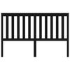 vidaXL sengegærde 166x6x101 cm massivt fyrretræ sort
