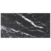 vidaXL bordplade 100x50 cm 6 mm h&aelig;rdet glas med marmordesign sort