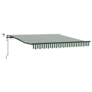 vidaXL Markiseduge med Gr&oslash;n og Hvid 300 x 250 cm Polyester
