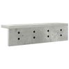vidaXL V&aelig;gmonteret Jakkeholder Beton Gr&aring; 40 x 10,5 x 10,5 cm