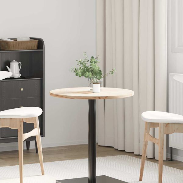 vidaXL bordplade &Oslash;60x2,5 cm massivt fyrretr&aelig;