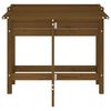 vidaXL plantekasse med foldbar bordplade massivt fyrretræ gyldenbrun