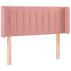 vidaXL sengegavl med kanter 93x16x78/88 cm fl&oslash;jl lyser&oslash;d