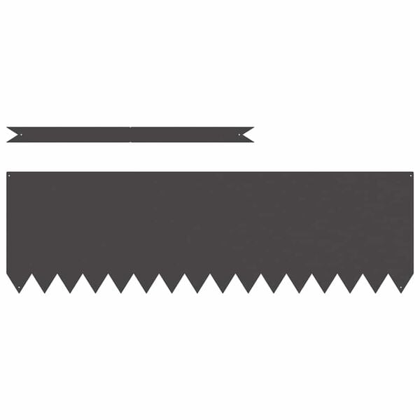 vidaXL Pl&aelig;nekant 10 pcs Sort 100 x 0.05 x 20 cm Koldvalset St&aring;l