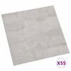 vidaXL Gulvplanker 55 pcs Lysegr&aring; 5,11 m&sup2; PVC