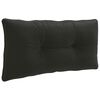 vidaXL Rygpude PUTTEN 100% polyester Sort 70 x 40 x 10 cm