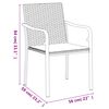 vidaXL havestole med hynder 2 stk. 56x59x84 cm polyrattan sort