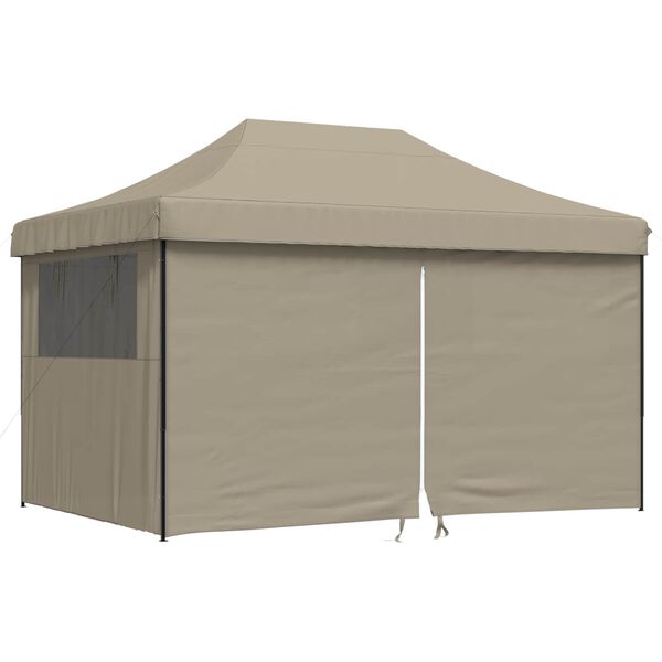 vidaXL Party Tent Gr&aring;brun 292 x 440 x 315 cm Oxford stof