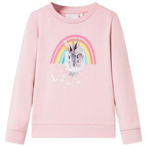 Sweatshirt til børn lys str. 92 lyserød