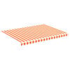 vidaXL udskiftningsdug til markise 4x3 m polyester gul og orange