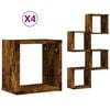 vidaXL V&aelig;ghylder 4 pcs R&oslash;get eg 26 x 15 x 26 cm Konstrueret tr&aelig;