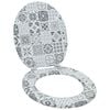 vidaXL Bl&oslash;dt lukket toiletbr&aelig;t Gr&aring; 44 x 38 cm MDF plade