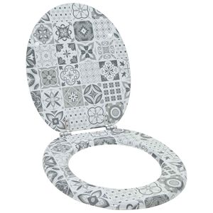 vidaXL Bl&oslash;dt lukket toiletbr&aelig;t Gr&aring; 44 x 38 cm MDF plade