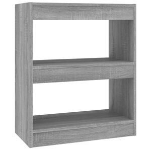 vidaXL bogreol/rumdeler 60x30x72 cm gr&aring; sonoma-eg