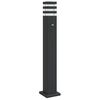 vidaXL udend&oslash;rs gulvlampe med sensor 80 cm aluminium sort