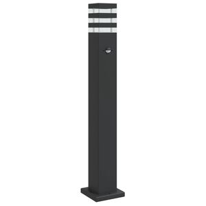 vidaXL udend&oslash;rs gulvlampe med sensor 80 cm aluminium sort