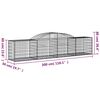 vidaXL buede gabionkurve 8 stk. 300x50x60/80 cm galvaniseret jern