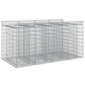vidaXL Gabion h&oslash;jbed 2 pcs S&oslash;lv