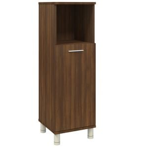 vidaXL badev&aelig;relsesskab 30x30x95 cm konstrueret tr&aelig; brunt egetr&aelig;