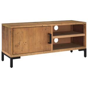 vidaXL tv-bord 90x30x40 cm massivt fyrretr&aelig; brun