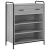 vidaXL Sko skab 76 x 36,5 x 93 cm Konstrueret tr&aelig; Gr&aring; Sonoma