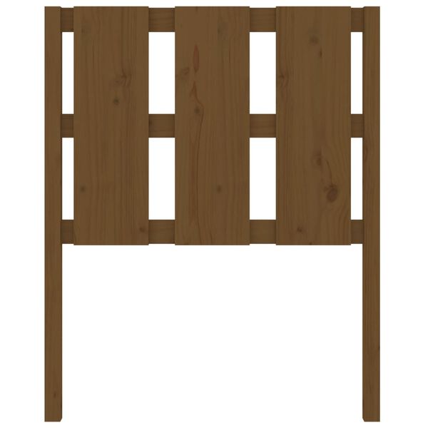 vidaXL sengegærde 80,5x4x100 cm massivt fyrretræ gyldenbrun