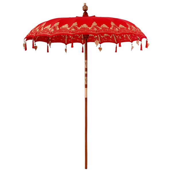 vidaXL Balinesisk Parasol R&oslash;d 185 x 185 x 260 cm