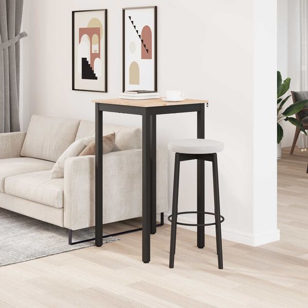 vidaXL Barbord Naturfarvet 110 x 55 x 105 cm Massiv fyrretræ