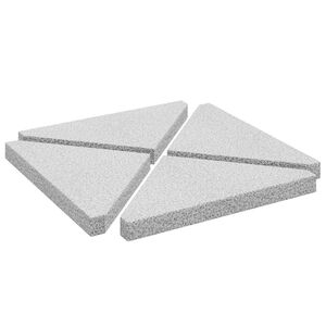 vidaXL parasolv&aelig;gtplader 4 stk. granit 14 kg trekantet gr&aring;