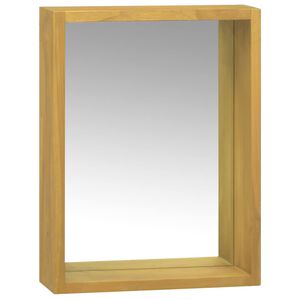 vidaXL spejlskab 30x10x40 cm massivt teaktr&aelig;