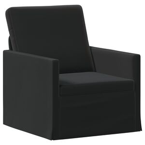 vidaXL Enkelsofa Sort 70 x 81 x 82 cm Velour (V)
