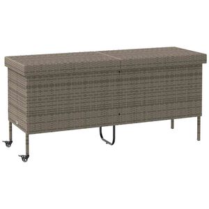 vidaXL opbevaringsboks med hjul 160x55x75 cm polyrattan gr&aring;