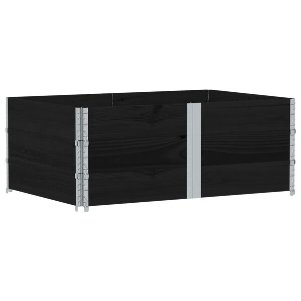 vidaXL plantekasse 150x100 cm massivt fyrretr&aelig; sort