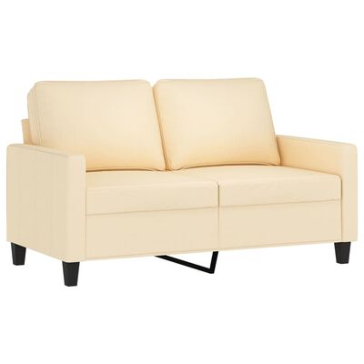 vidaXL 2-personers sofa 120 cm stof cremefarvet